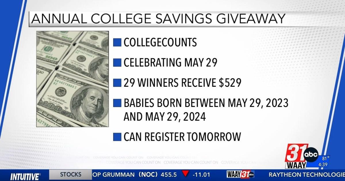 Register your baby for Alabama’s 529 college savings fund giveaway | Video