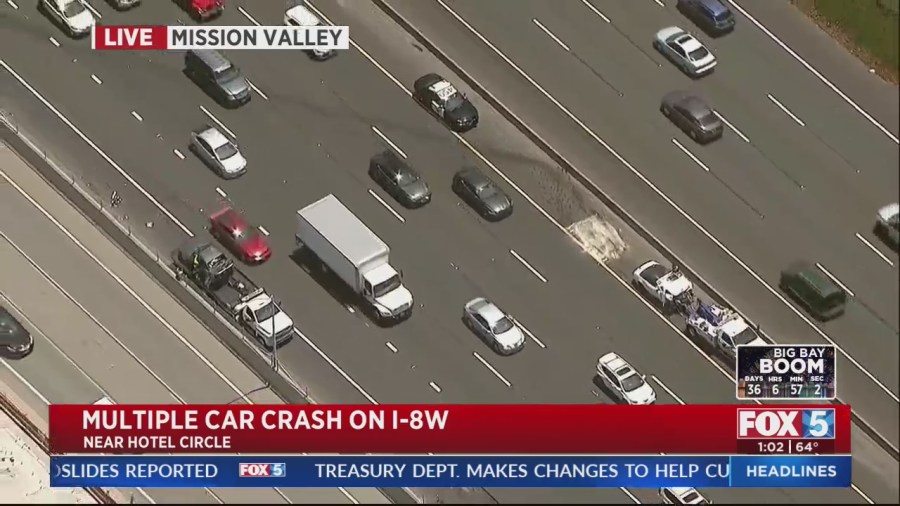 Traffic backed up on I-8 west after multiple vehicle accident: CHP [Video]