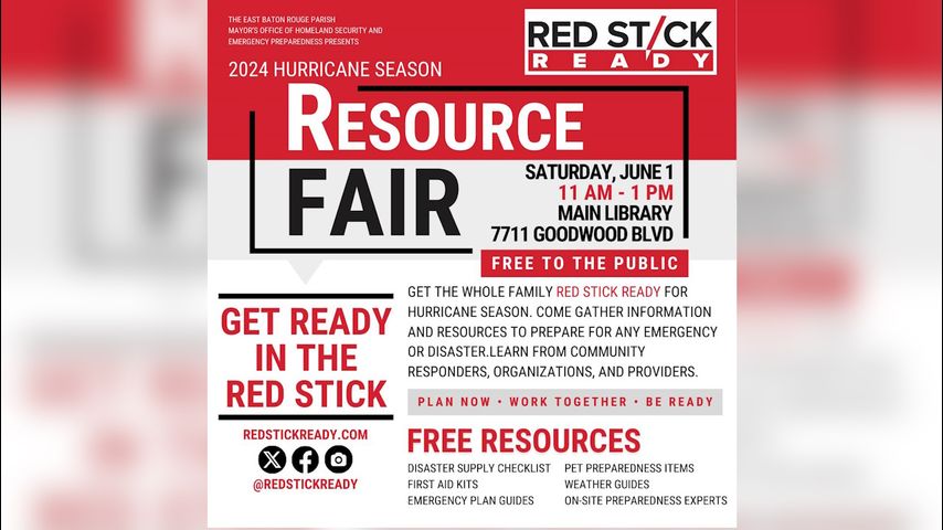 Red Stick Ready hosts hurricane resource fair at Main Library [Video]