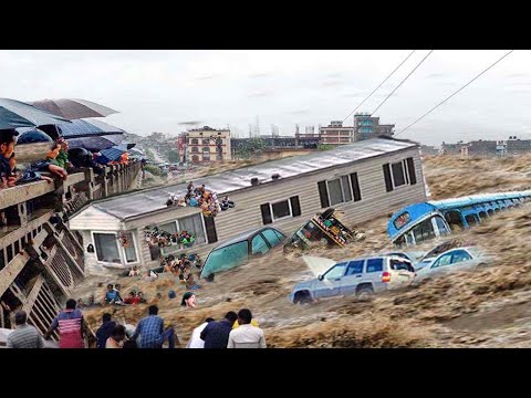 Scary Natural Disasters in Indonesia in seconds! Monster Flash Floods/Landslide/Earthquake/Storm Ep2 [Video]