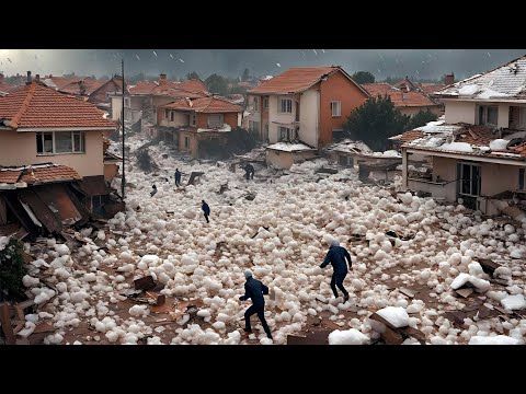 Hundreds of houses are broken! Italy is on its knees before nature. Huge hail in Turin [Video]