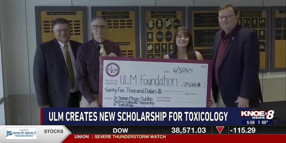 ULM creates new scholarship for toxicology [Video]