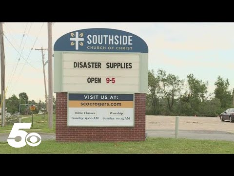 Church in Rogers struck by storms helping others with disaster resources [Video]