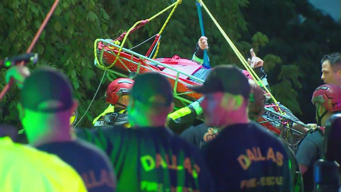 Man rescued from Dallas creek at bottom of 60-foot embankment, officials say [Video]