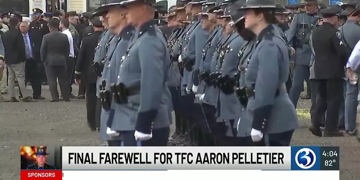 Law enforcement paid respects at Trooper Pelletier’s funeral [Video]