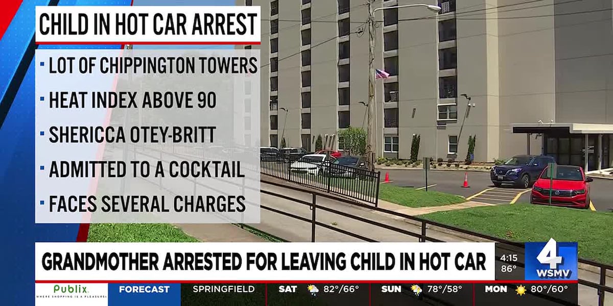 Grandmother arrested for leaving child in hot car [Video]