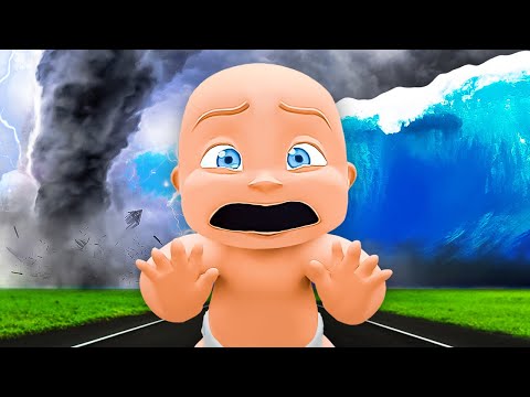 Baby Survives 100 NATURAL DISASTERS! [Video]