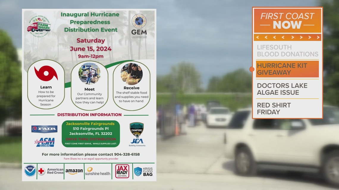Free hurricane preparedness supplies will be given out at Jacksonville Fairgrounds. Here’s when [Video]