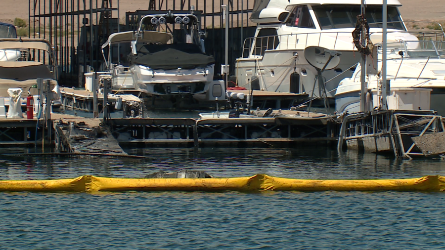 Salvage begins at Las Vegas Boat Harbor 5 days after fire, docks partially reopening [Video]