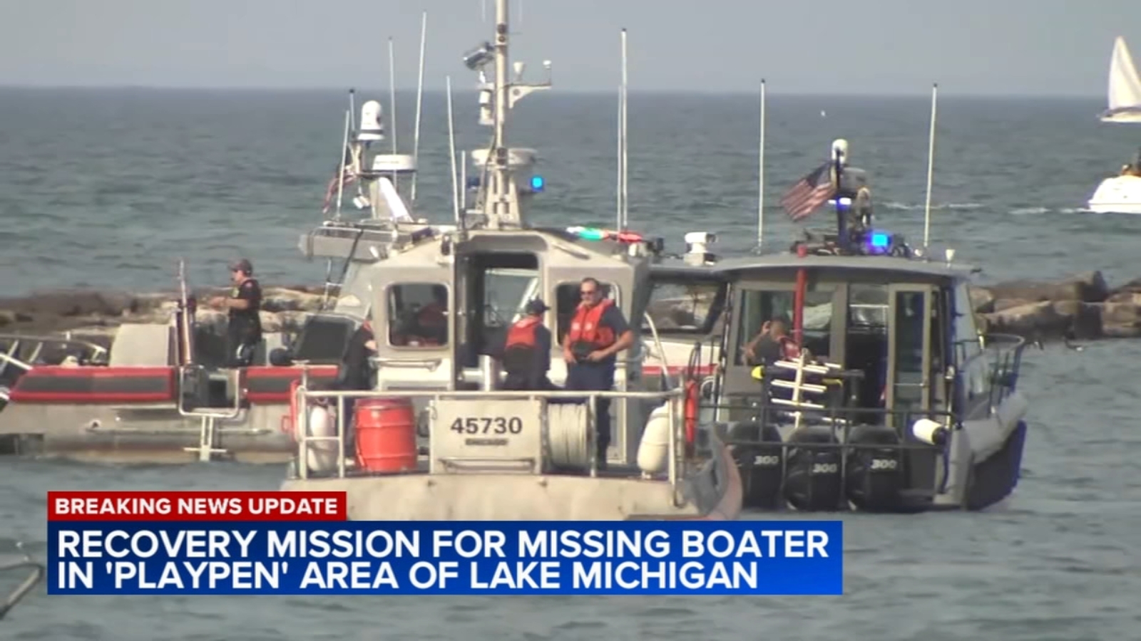 Chicago playpen accident: Crews to resume recovery operation for man who fell off boat in Lake Michigan, fire department says [Video]