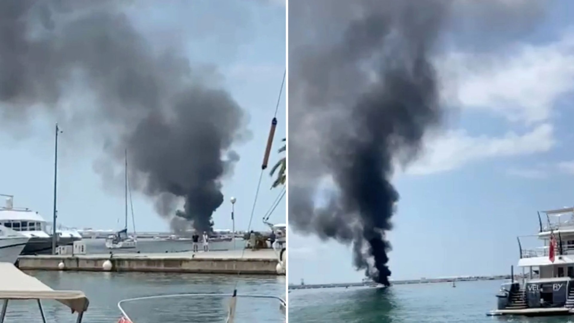 Brit couple, 33 & 40, suffer second-degree burns in horror boat explosion sparking inferno at Majorca port [Video]