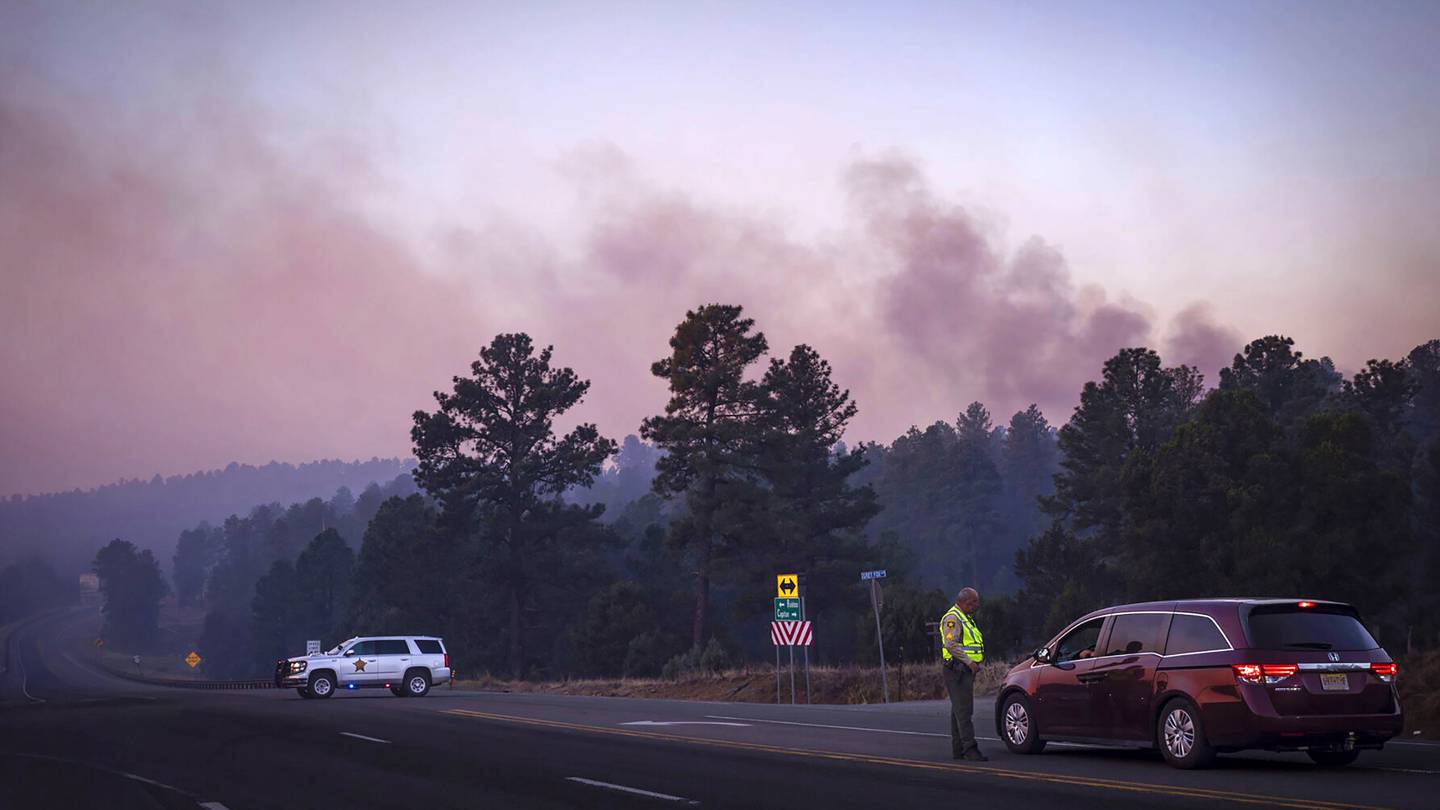 New Mexico governor declares emergency as thousands flee wildfires that have damaged 500 structures  WSOC TV [Video]
