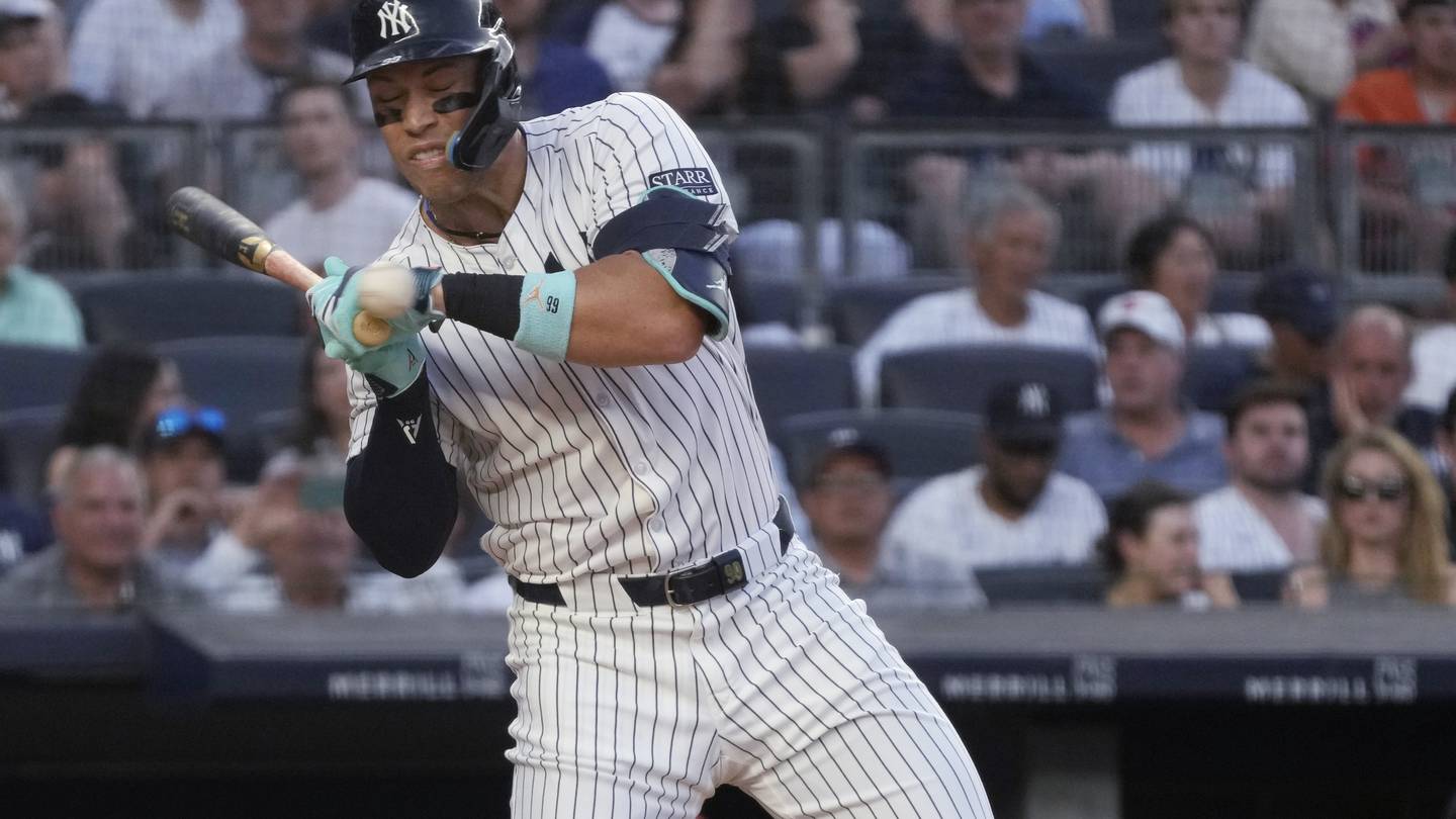 Aaron Judge out of Yankees’ lineup against Orioles, one night after getting hit on hand by pitch  WHIO TV 7 and WHIO Radio [Video]