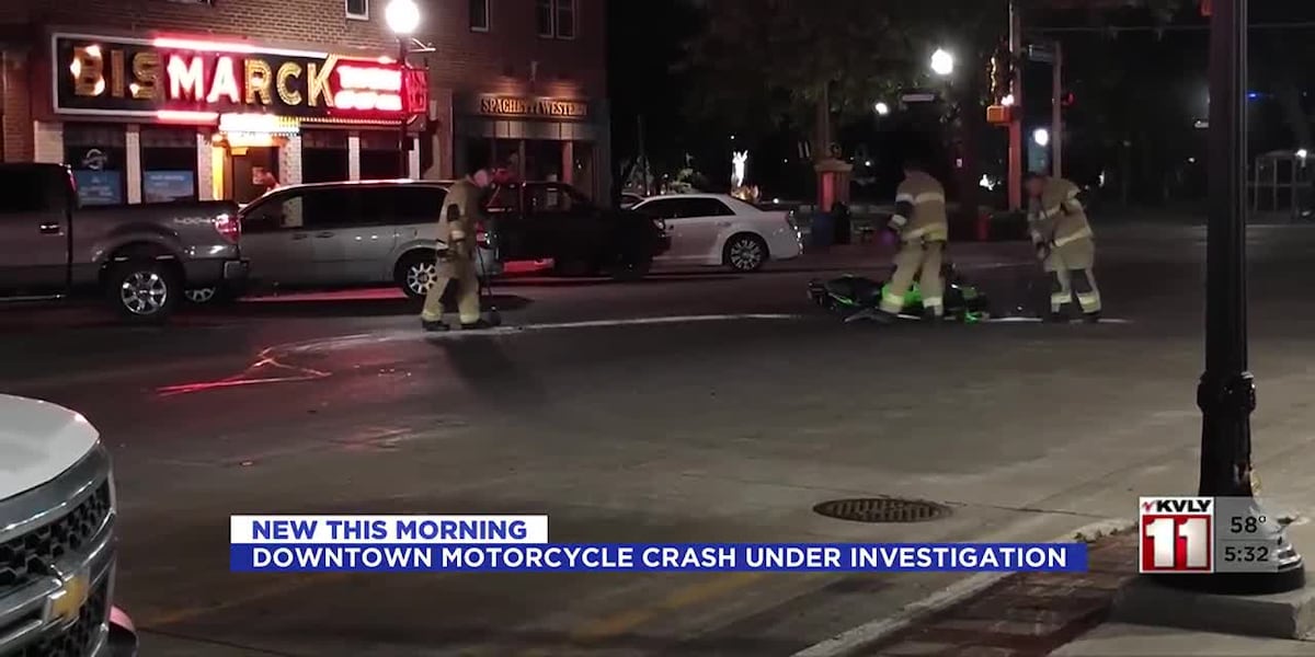Downtown Fargo motorcycle crash under investigation [Video]
