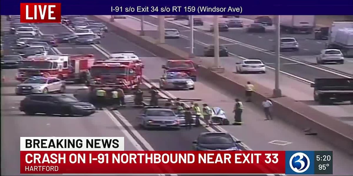 Car crash investigation closed I-91 in Hartford [Video]