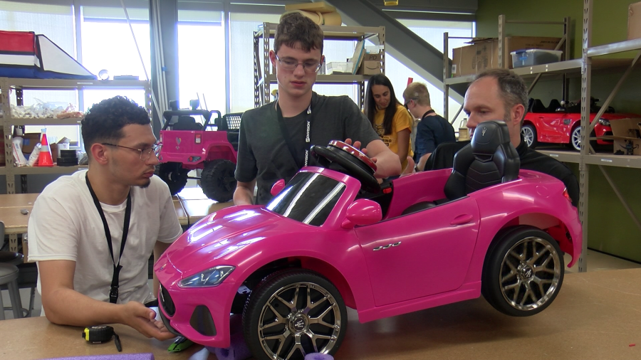WSUs GoBabyGo builds cars for children with disabilities, made special delivery Friday [Video]