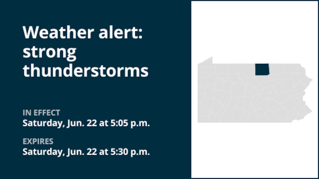 Weather alert issued for strong thunderstorms in Tioga County early Saturday evening [Video]