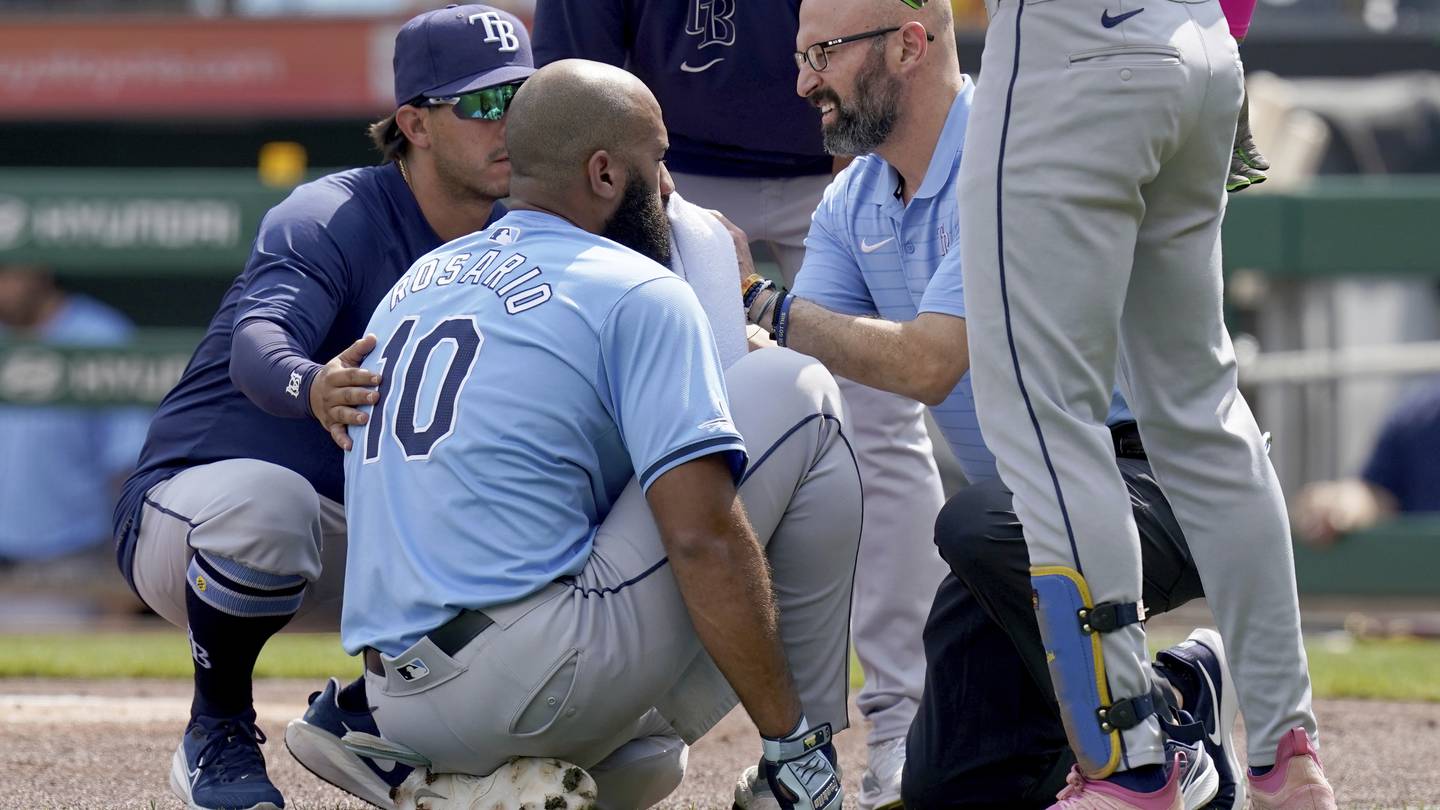 Rays’ Amed Rosario exits after taking 100 mph fastball to face  Boston 25 News [Video]