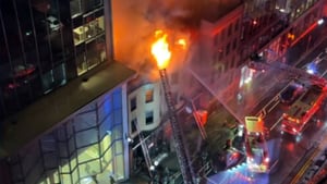 Raging blaze tears through historic restaurant under construction in Boston [Video]