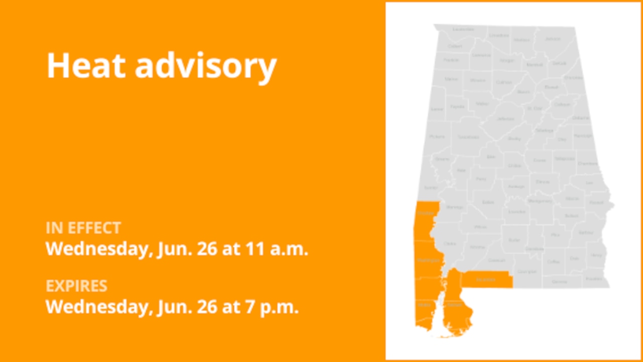 Heat advisory affecting Southwest Alabama until Wednesday evening [Video]