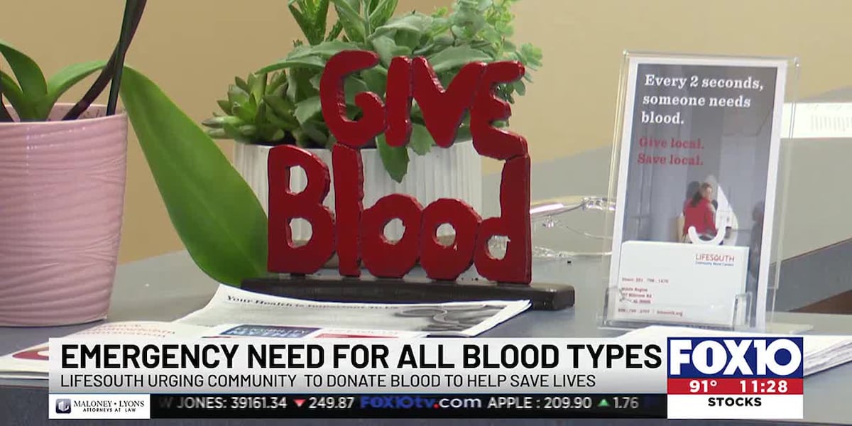 Alabama faces critical blood shortage; community urged to donate [Video]