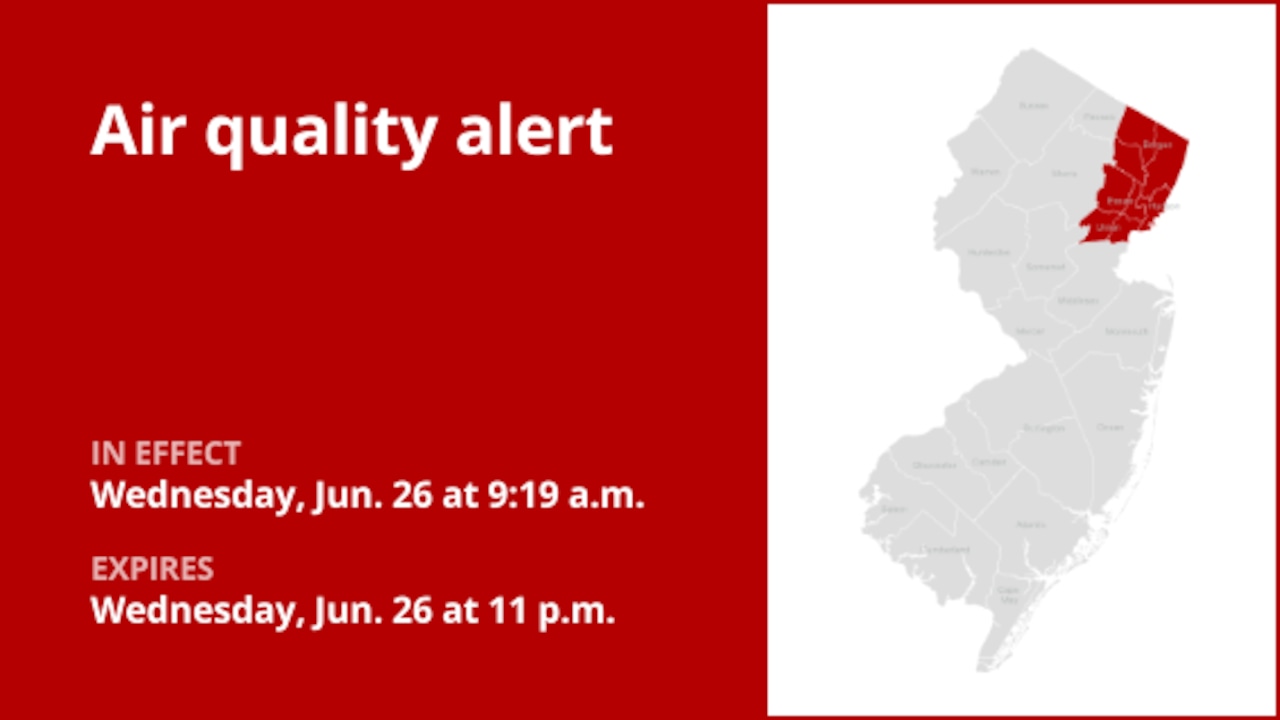 Air quality alert in effect for 5 N.J. counties Wednesday [Video]