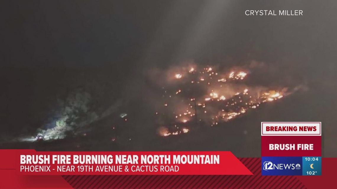 Fire burning on North Mountain [Video]