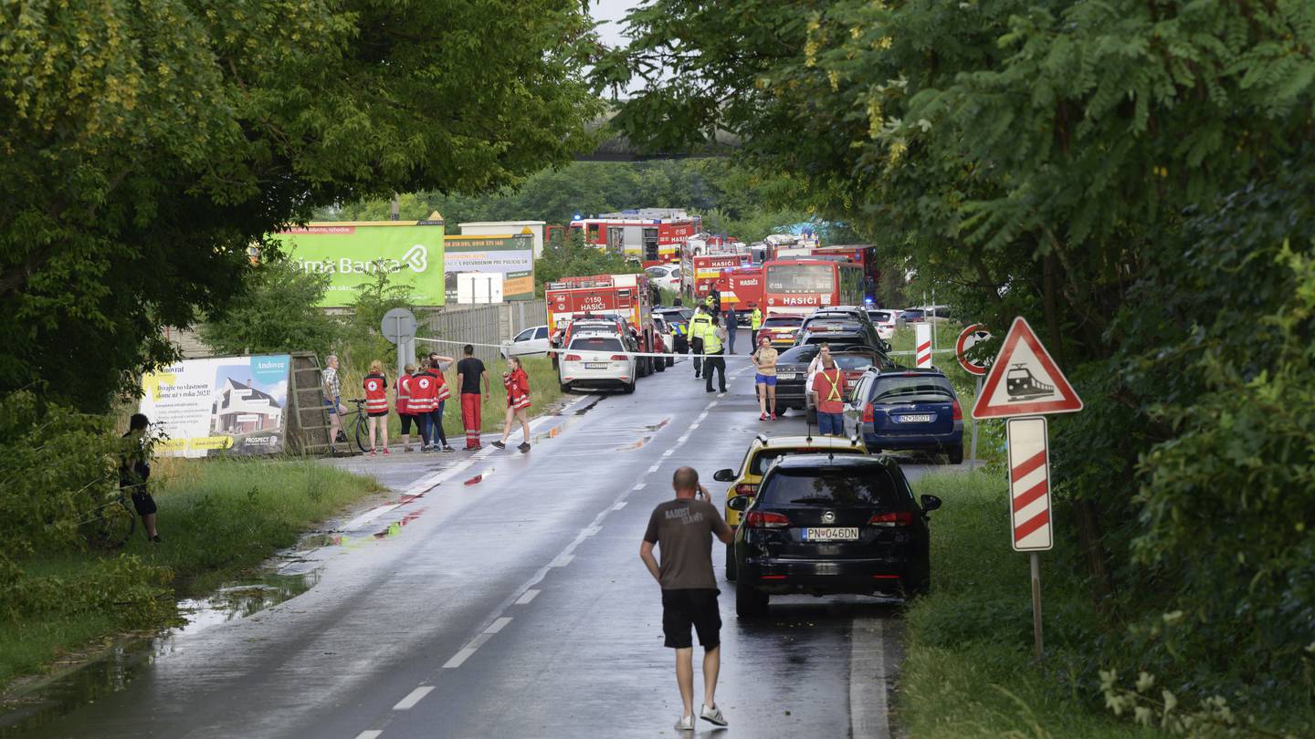 Prague-to-Budapest train collides with a bus in Slovakia, killing 7 people and injuring 5  Boston 25 News [Video]