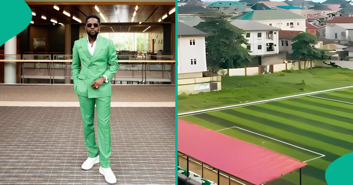 Patoranking Builds Stadium in Childhood Community, Fans React to Video: “No Arsenal Jersey Here”