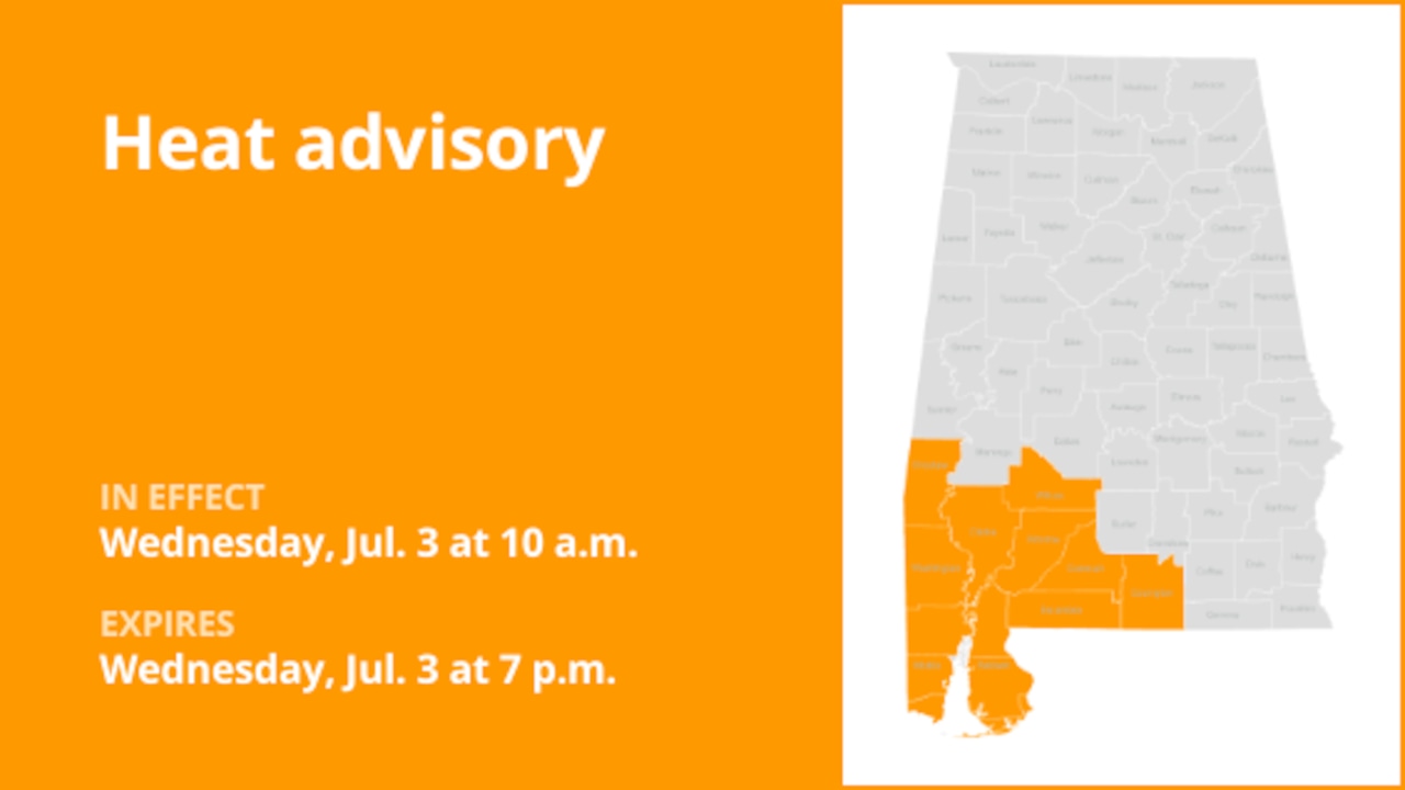 Heat advisory affecting Southwest Alabama Wednesday [Video]