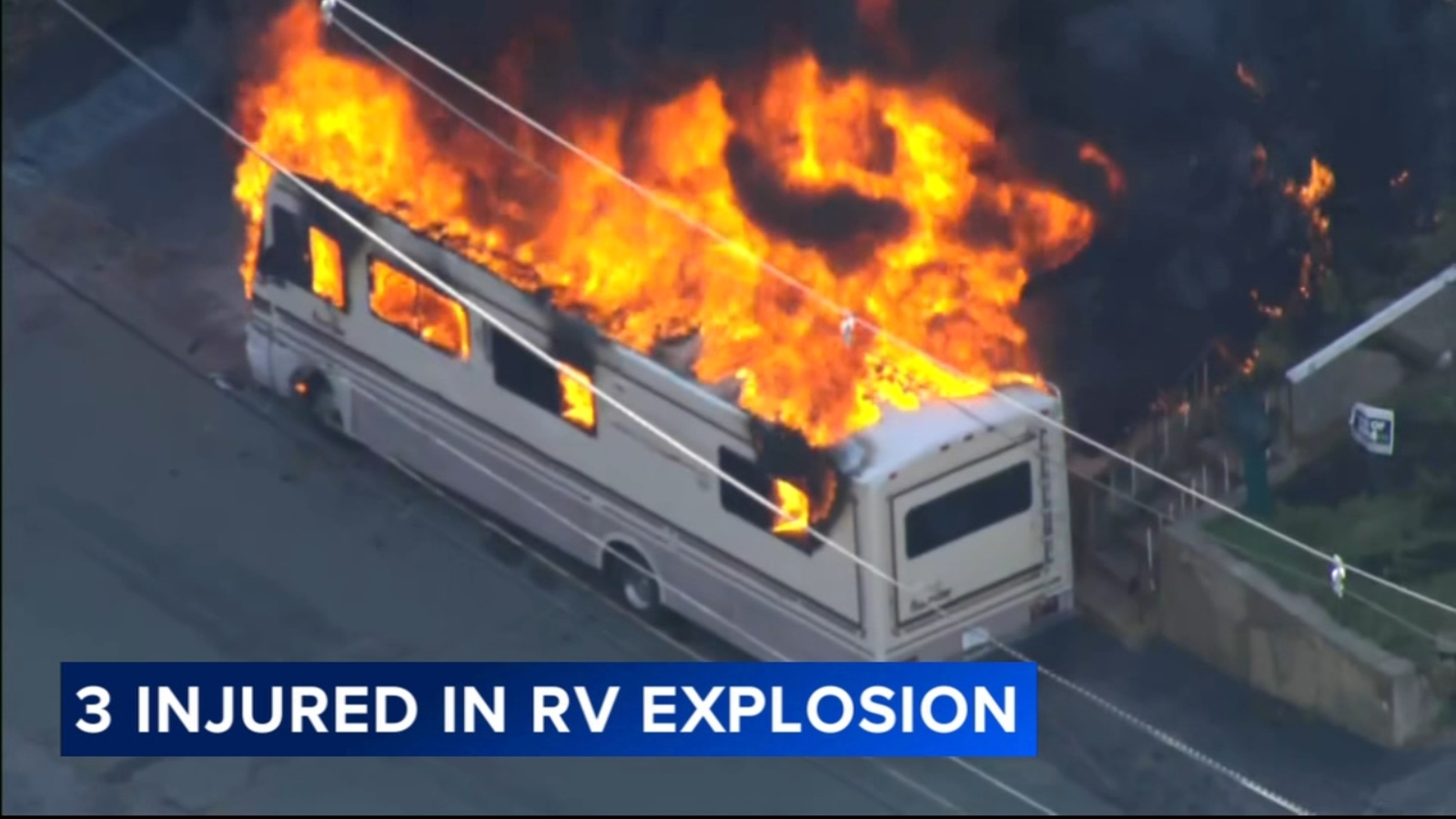Grandfather, father and son seriously hurt after RV explodes in Peabody, Massachusetts | VIDEO