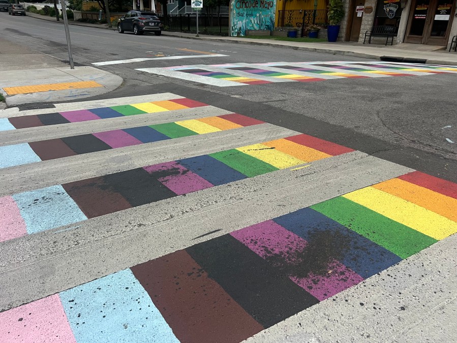 Rainbow crosswalk vandalized less than 1 week after installation [Video]
