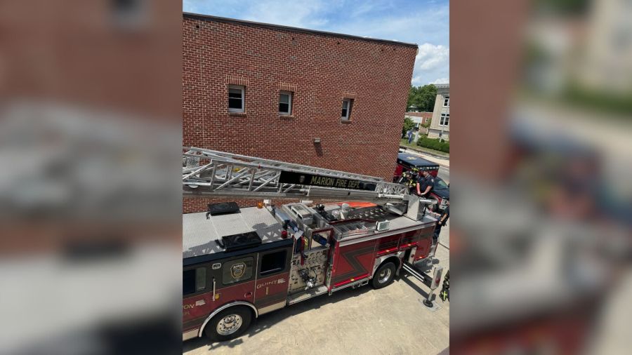 Fire damages Marion bank [Video]
