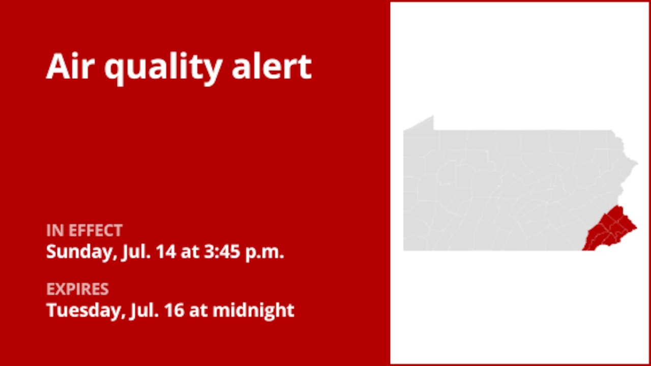 Air quality alert in effect for Bucks County Tuesday [Video]
