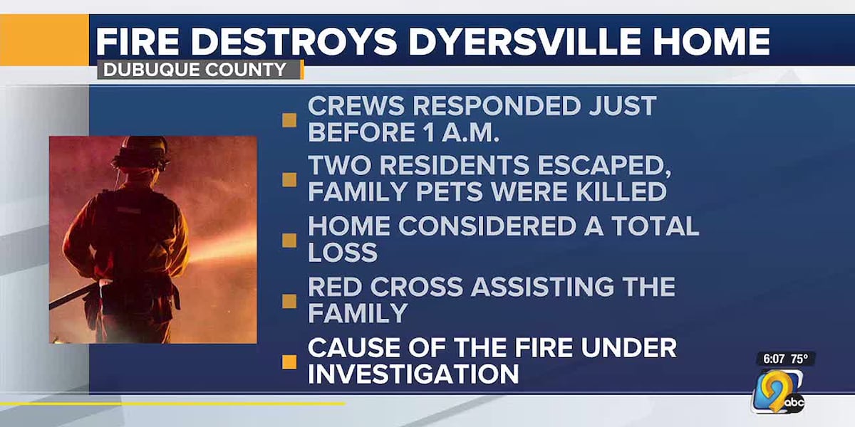 Fire Destroyed Dyersville Home [Video]