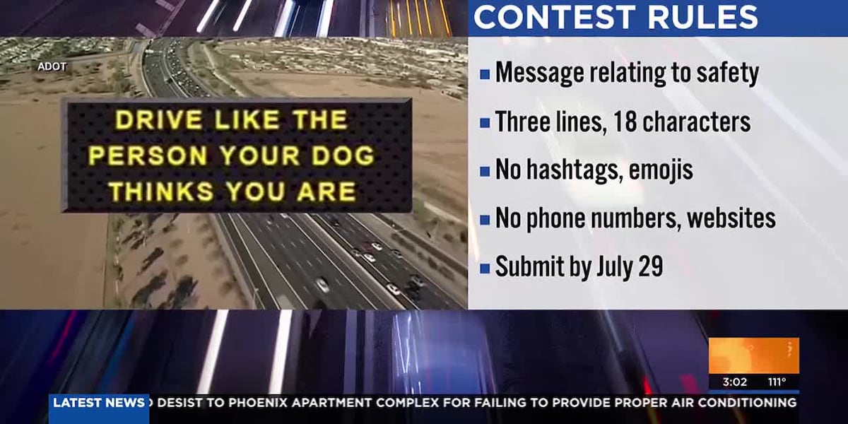 Feeling clever? Enter ADOT’s safety message contest [Video]